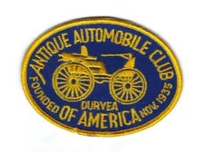 AACA Antique Automobile Club of America Duryea Founded Nov. 1935 patch - NEW!