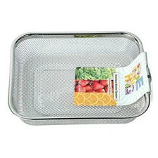 Rectangle Strainer Stainless Steel Mesh L11—d8.6—h2inch Sink Basket Vegetable 