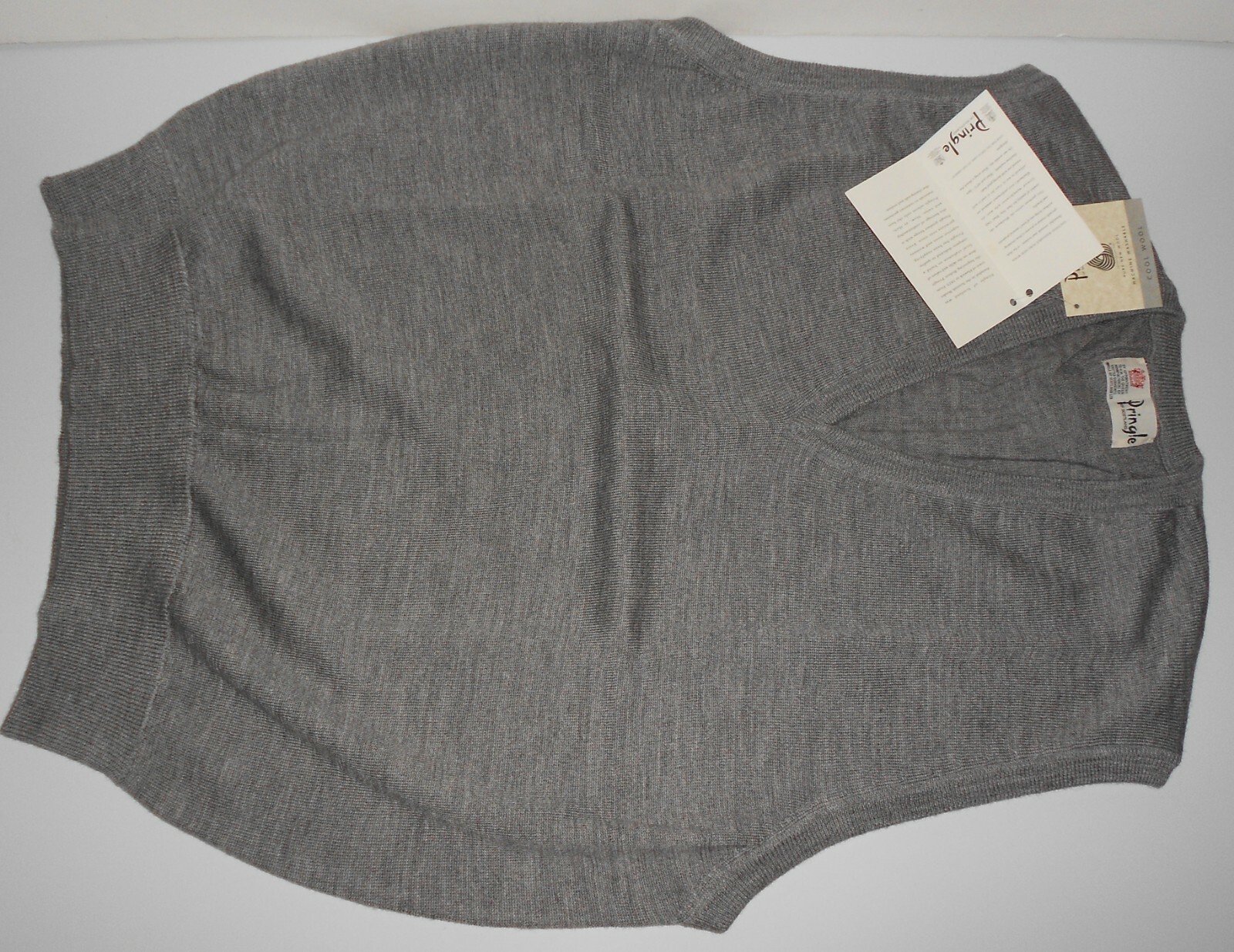 PRINGLE Scotland Mens Tank Top Sweater Flannel Woll Grey Size S RRP €88 image 8