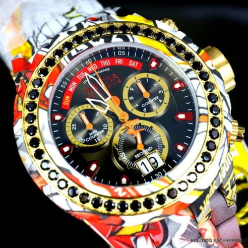 Invicta Reserve Subaqua Specialty 4.14 CTW Black Spinel Swiss Graffiti Watch New - Picture 1 of 12