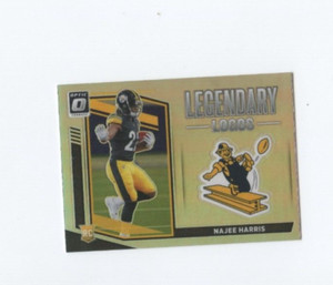 Najee Harris 2021 Donruss Optic Legendary Logos Silver RC LL-17 Rookie Steelers