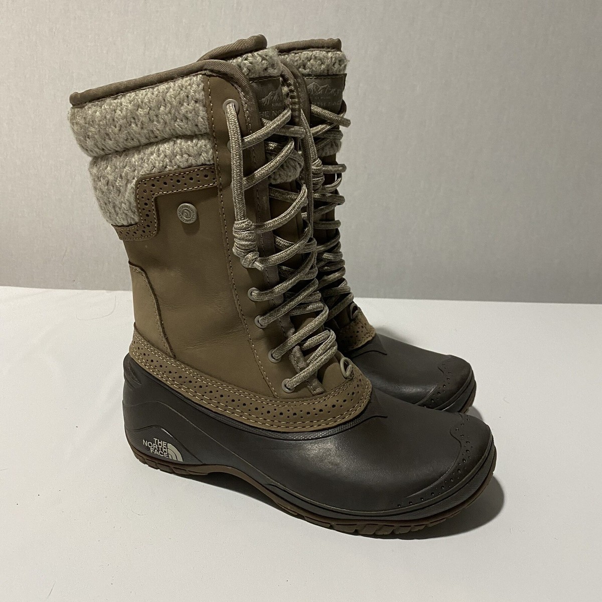 North Face Shellista II Mid Snow Boot, Split Rock Brown/Dove Grey, Size