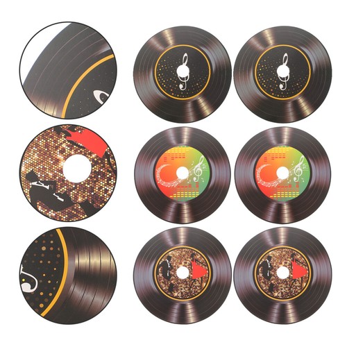 12 Pcs Vinyl Record Decoration Music Decorations for Home Records