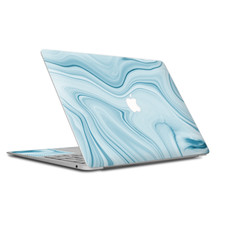 Skin Decal Wrap for MacBook Air Retina 13 Inch - Baby Blue Ice Swirl Marble