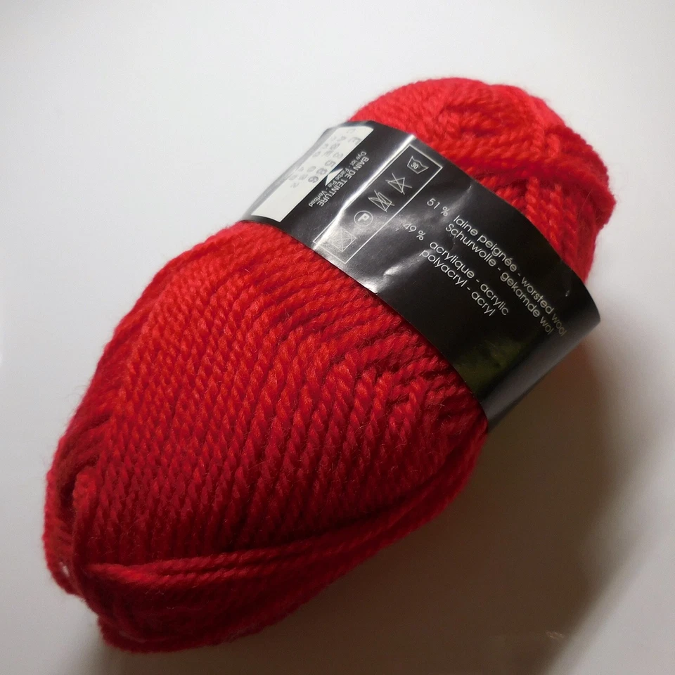 7 pelotes fil tricot Bergère de France Idéal Sport noir rouge 50 g France N5466 - Photo 4/4