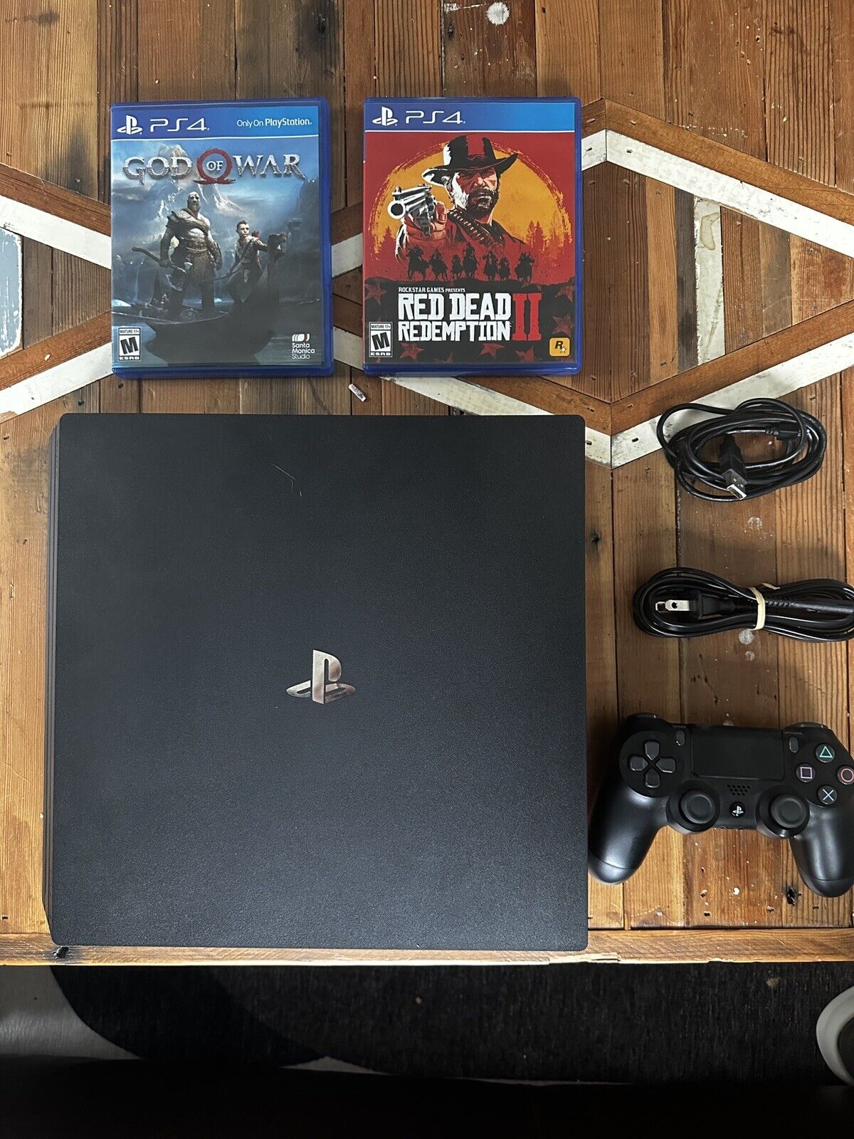 Sony 4 PS4 Pro Black With Controller and Cord, 2 games – ASA College: Florida