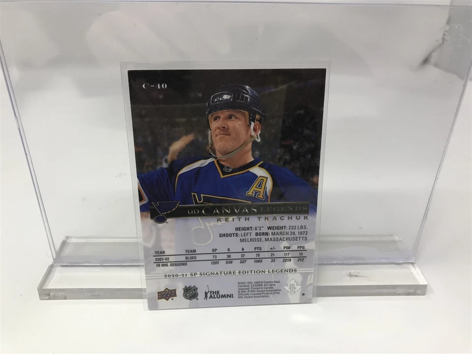 KEITH TKACHUK 2020-21 Sp Signature Edition LEGENDS UD CANVAS #C-40 ST. LOUIS - Image 2 of 2