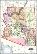 Arizona Territory - 1901 - Map Poster