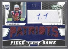 TYQUAN THORNTON 2022 CERTIFIED PIECE OF THE GAME GREEN BALL PATCH AUTO RC #D 5/5