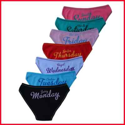 7pcs Cotton Women Underwear Every Weekdays Sexy Ladies Panties Knickers Linger