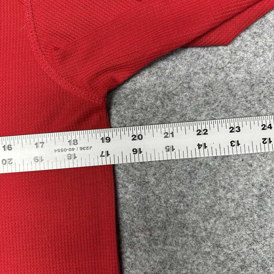 Camiseta para dormir PERRY ELLIS Portfolio roja talla mediana suave manga larga Foto 3 de 4