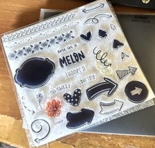 CTMH CC6234 MELAN MANIA ~ Arrows, Mini borders, Hearts, Flowers, so sweet