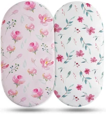 Soarwg Kids Bassinet Sheets, Sheets for Baby 32*16*3 inch, Flowers 