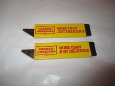 Vintage Franco-American Razor Blade Box Carton Cutter Yellow Red - Great Cond