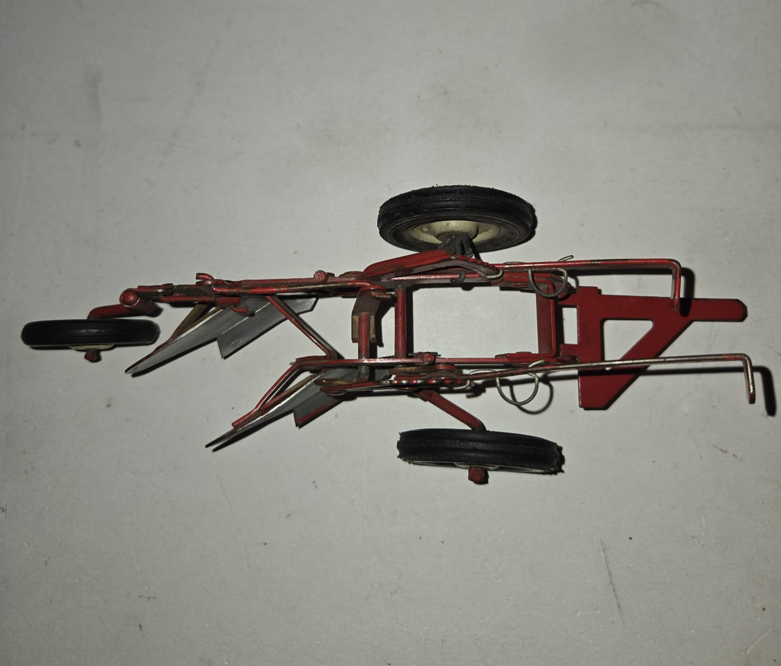 Vintage Eska McCormick Two Bottom Plow 1/16 Scale 1950s Metal Farm Implement Toy
