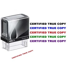 CERTIFIED TRUE COPY Self-Inking Stamp – 9/16" x 1-1/2" Impression
