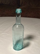 c1840-50s Cork Top Blown Glass Open Pontil Pepper Sauce or Ketchup Bottle