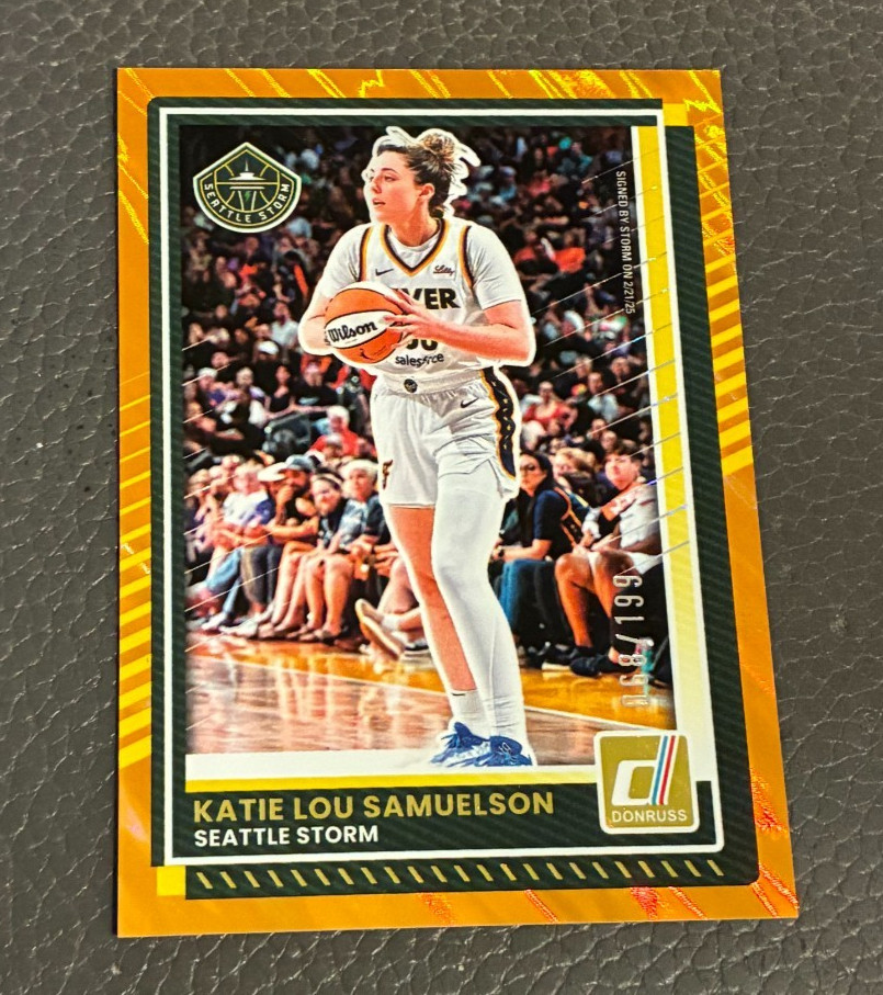 2025 Panini Donruss WNBA Basketball #53 KATIE LOU SAMUELSON Orange Laser 068/199