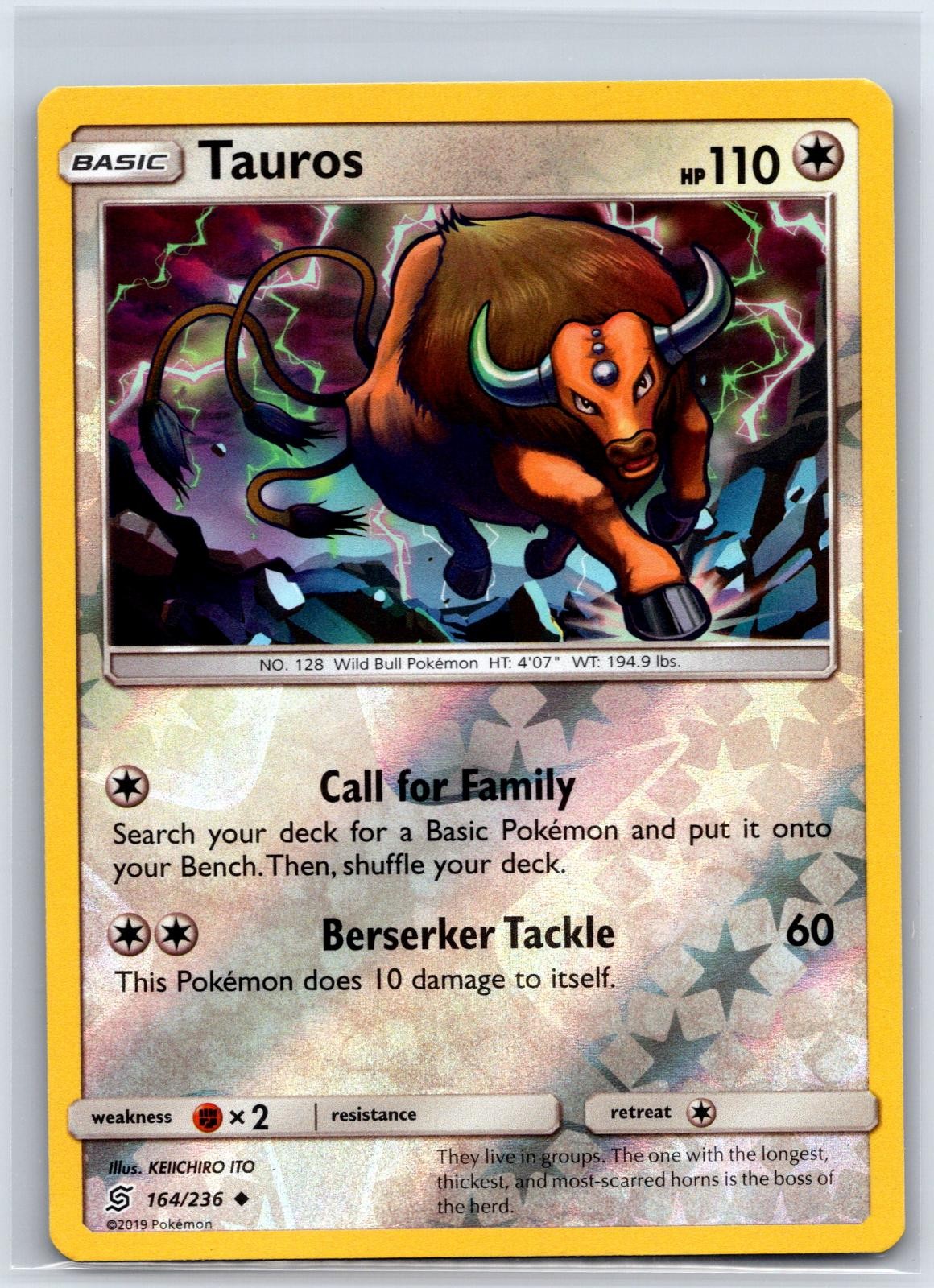 Tauros 164/236 Uncommon Unified Minds Pokemon Reverse Holo NM/M 427-68
