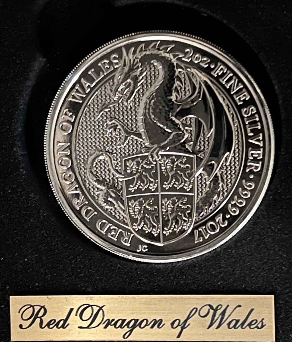 UK Queen's Beast 2017 Silver Bullion Coins 2 oz Precious Metal