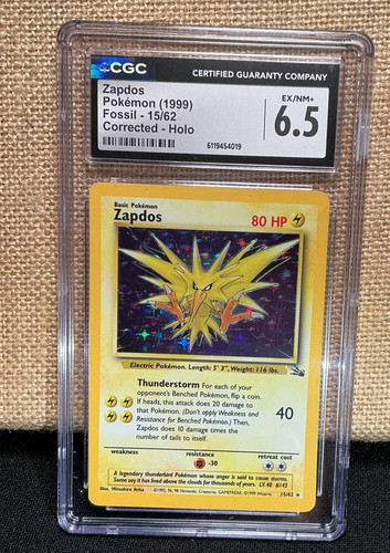 Zapdos (Unlimited) graded CGC 6.5 for sale on eBay