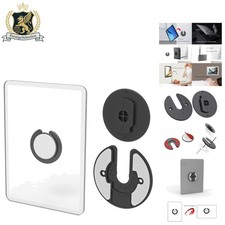 Adjustable Black Tablet Wall Holder - 90-Degree Rotating for iPad, Kindle  More