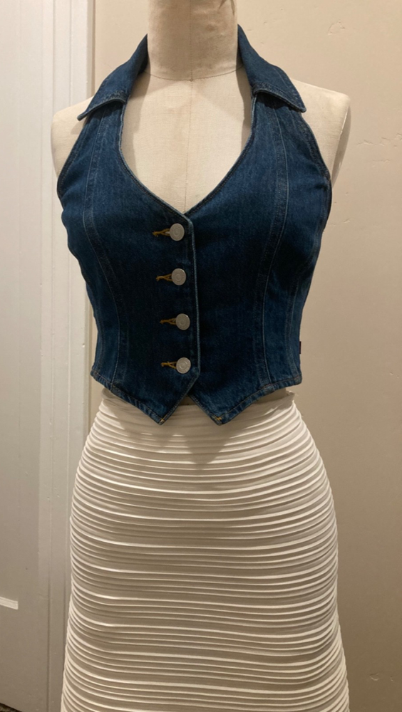 Levi’s BRIA DENIM HALTER TOP  - Size SMALL - Corset Halter