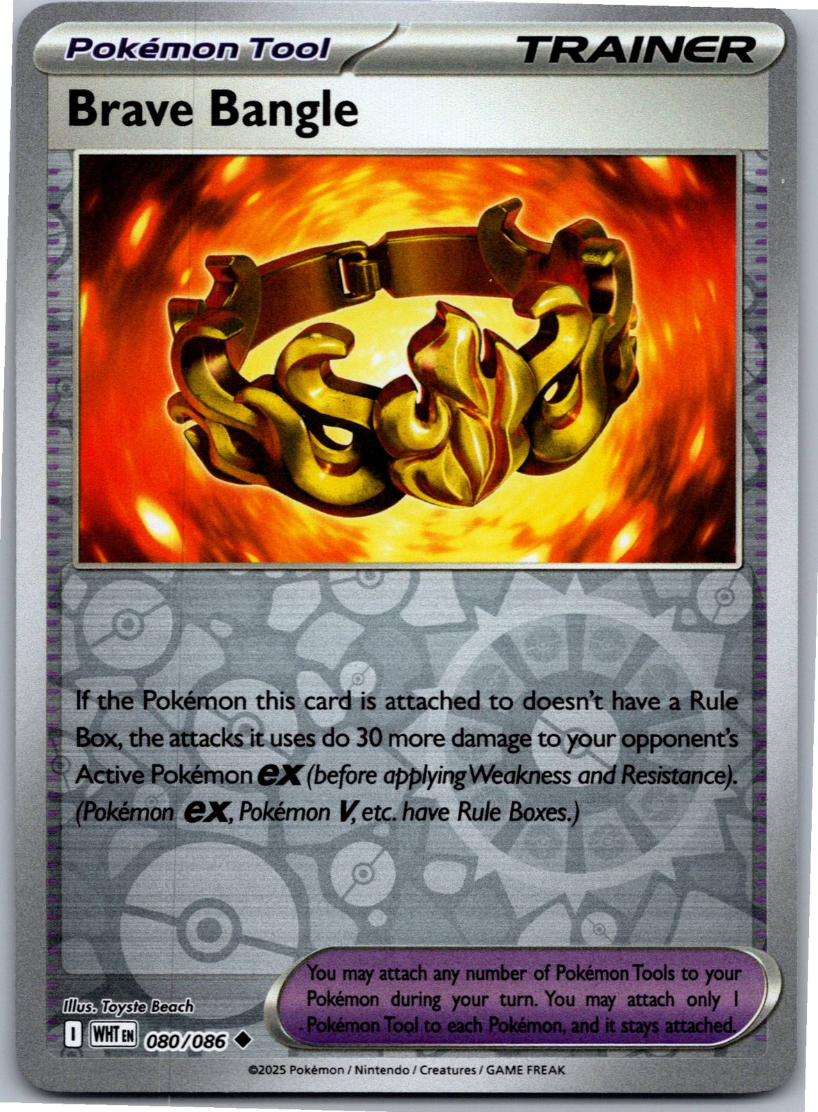 Brave Bangle - SV: White Flare 080/086 - Uncommon - NM Pokémon TCG