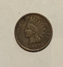 US Coins 1907 Indian Head Cent Circulated