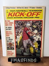 X4 1969 REX KERN OHIO STATE OJ USC Kick Off Football Magazine 