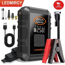 8000A Car Jump Starter with Air compressor Booster Battery Jumper 12V Heavy Duty