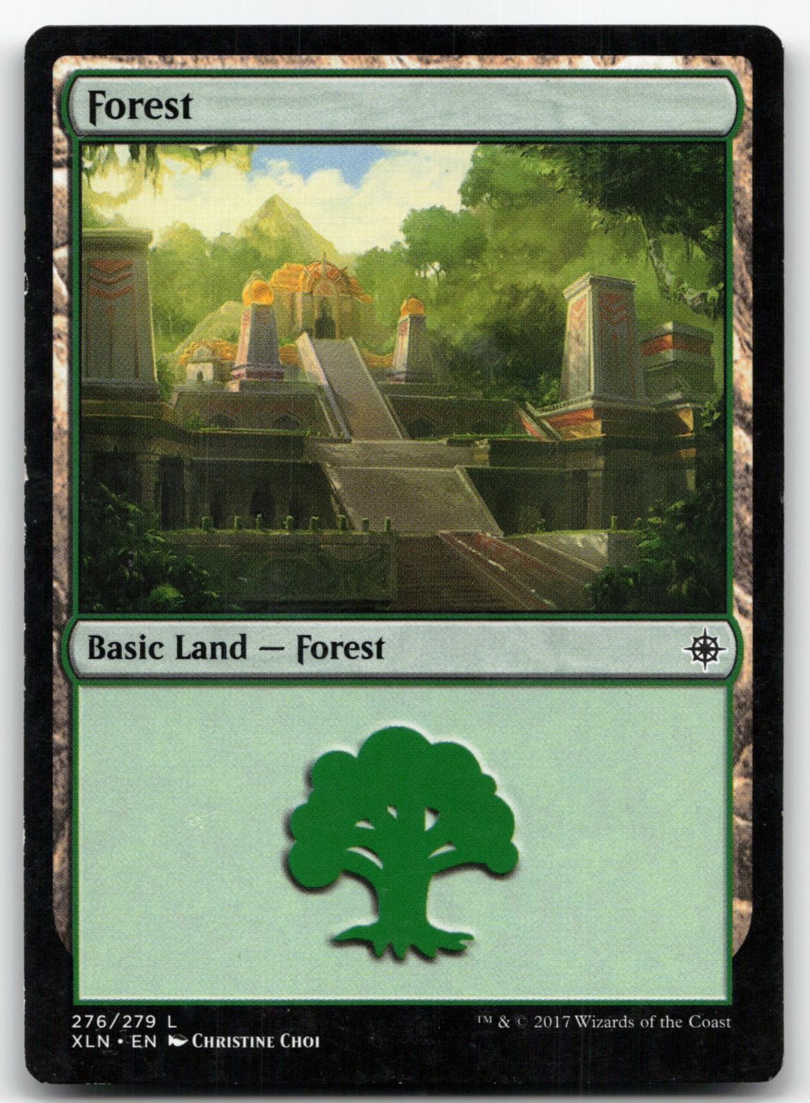 Forest (276) 276 Land Ixalan Magic: The Gathering Moderately Played