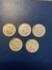 1967 Kennedy Half Dollar Lot Of 5  40% Silver