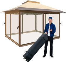 Gazebo Pieghevole Da Giardino 3,6 X 3,6M, Gazebo Pop-Up Con Borsa Da Trasporto C