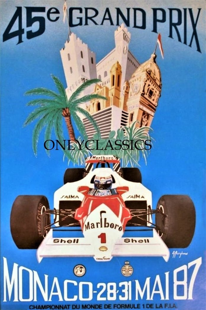 Affiche Grand Prix Monaco 🏎️ 1971