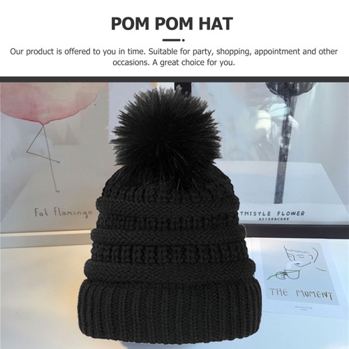 Warm Wig Hat Ladies Knit Hats Novelty Headwear with Attached Wigs - Picture 4 of 12