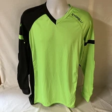 Storelli Shirt Mens XL Neon Green Black Goalkeeper Soccer Jersey Padded FS!