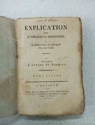 Erklärung der Sonntagsevangelien und einiger der wichtigsten