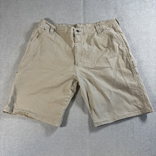 Pantaloncini corti da uomo Wrangler Carpenter taglia 38 kaki 10 pollici cuciture interne - Foto 1 di 5