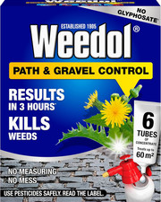 Weedol Path Weed Killer Liquid Concentrate 6 Tubes Treats 60M2 Garden Path & Pat