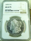 1878 S Morgan dollar NGC MS62PL *VAM 108 S/S lines* EP