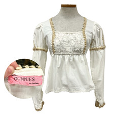 Vintage 1970s Gunnies Jessica McClintock RARE Pink Label Gunne Sax Juliet Blouse