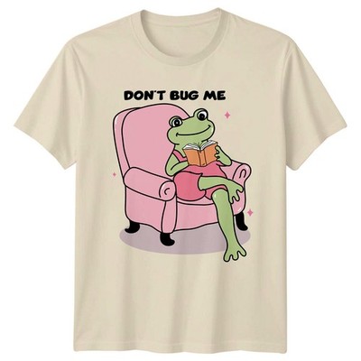Don't Bug Me Frog Reading Book T-Shirt, lustiges Buchliebhaber T-Shirt