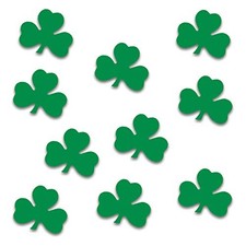 Beistle Green Shamrock Cutouts 10 Piece St Patrick's Day Wall Decorations