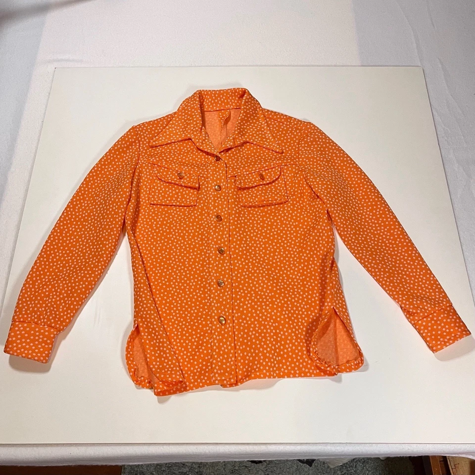 Conjunto Top Pantalones Vintage Años 60 70 Psicodélicos Lunares Lounge Foto 4 de 4