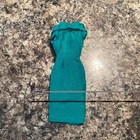 Vintage Barbie 1962 Green Silk Sheath PAK Dress, Bow, Zipper, Tag
