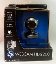 HP WEBCAM HD-2200 4MP- 720p HD Web Cam New In Box