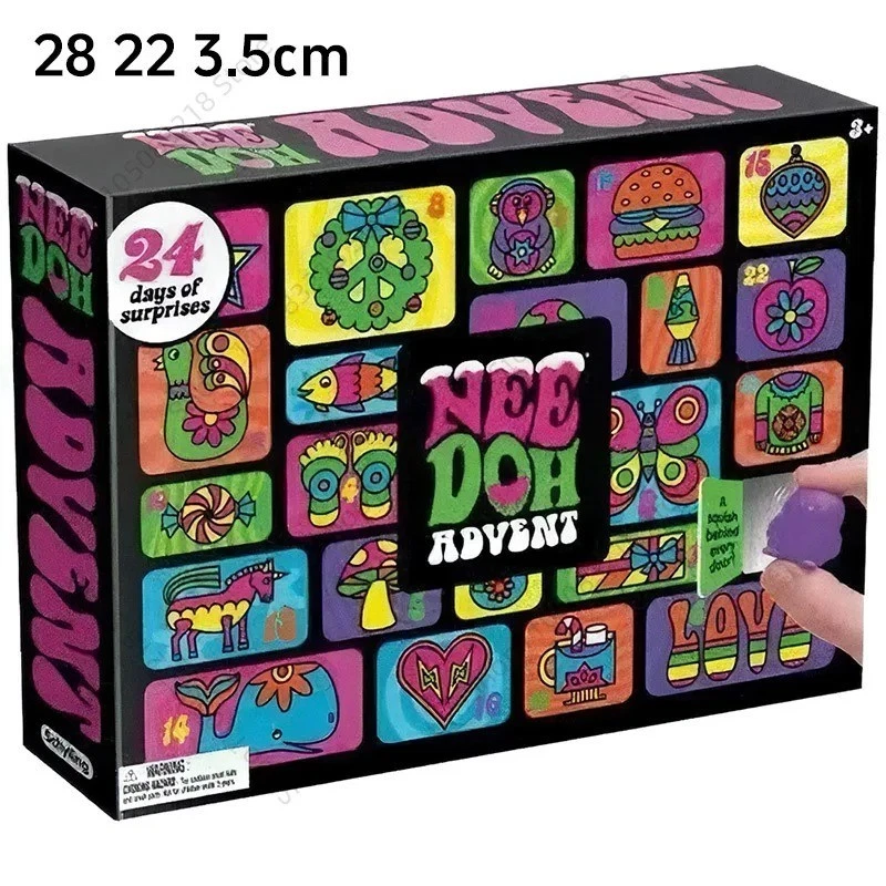 24-days Nee Doh Advent NeeDoh Christmas Countdown Calendar For Friends Gift Idea - Image 4 of 4