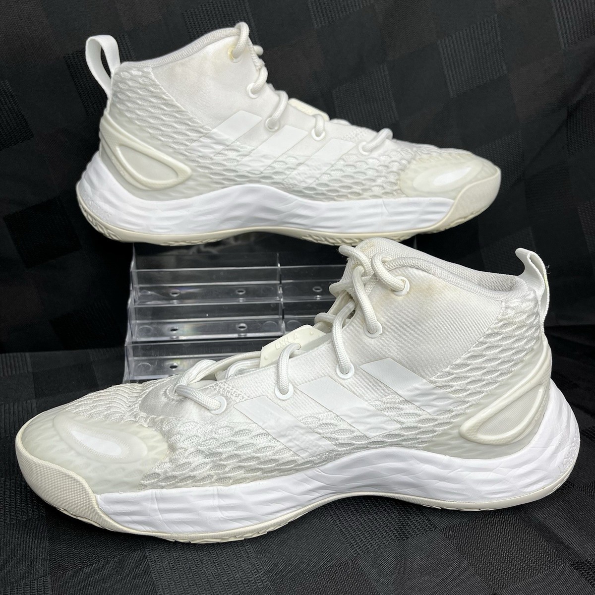 Adidas Exhibit A White Basketball Shoes Mens Size 10.5‎ H67748 Adidas Exhibit A Basketball Shoes White H67748 Men main image 3
