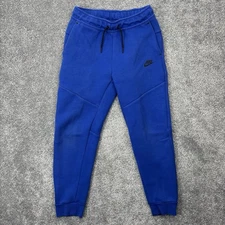 Nike Tech Pants Boys Large Blue Tapered Basketball Drawstring